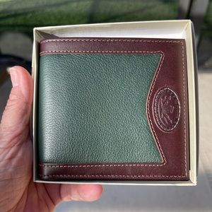 ORVIS men’s bifold wallet, Leather, green